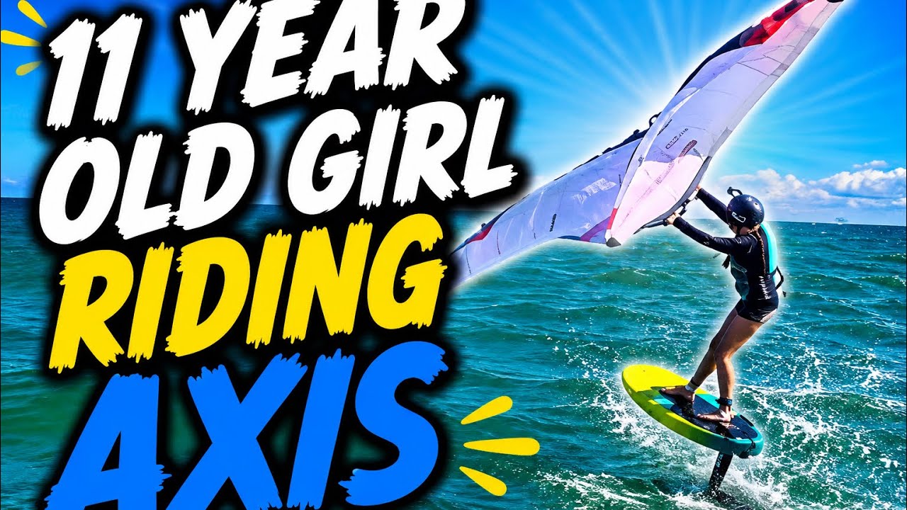 Mookie Wing Foiling DFB - 11 year old girl riding Axis 