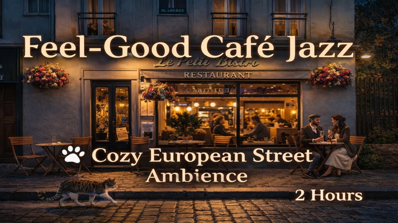 Cozy Evening Café Jazz ☕ 夜のくつろぎカフェジャズ｜ヨーロッパ風ビストロの穏やかな雰囲気（2時間）