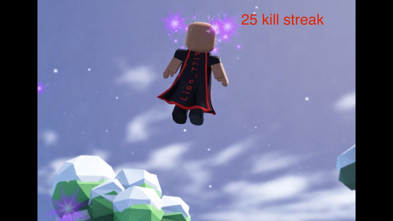 Getting a 25 killstreak in roblox Blades & Buffoorney