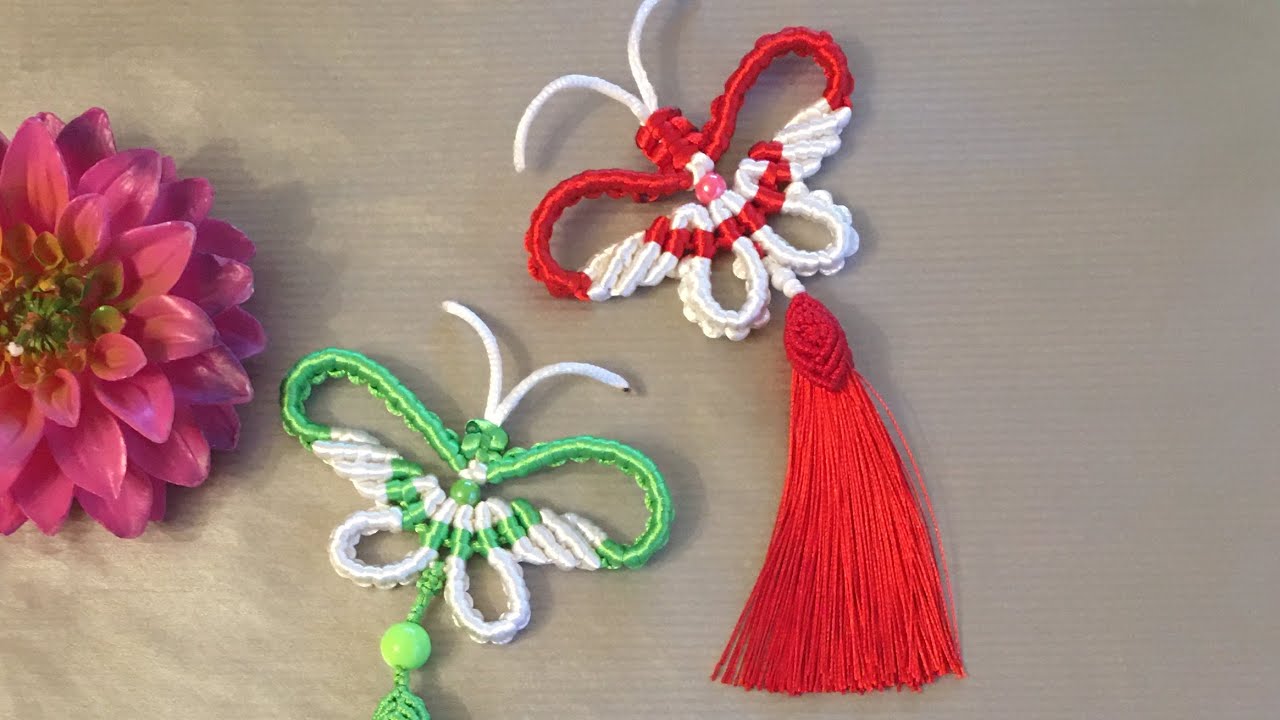 Macrame animal butterfly le papillon