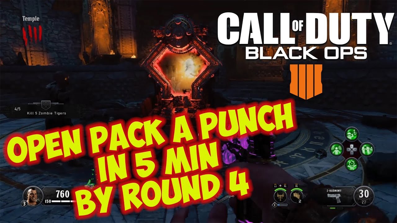 BO4 ZOMBIES PACK A PUNCH IN 5 MINUTES ROUND 4! IX PACK A PUNCH