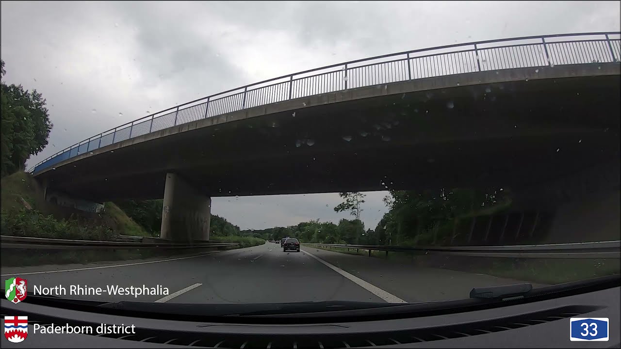 German Autobahn 33 x4-Timelapse | Osnabrück - Bielefeld - Paderborn | Subtitles for more information