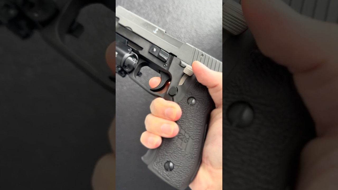 How Double Action Pistol Acts Navy SEAL P226 MK25 RE5 by Tanaka-Works 