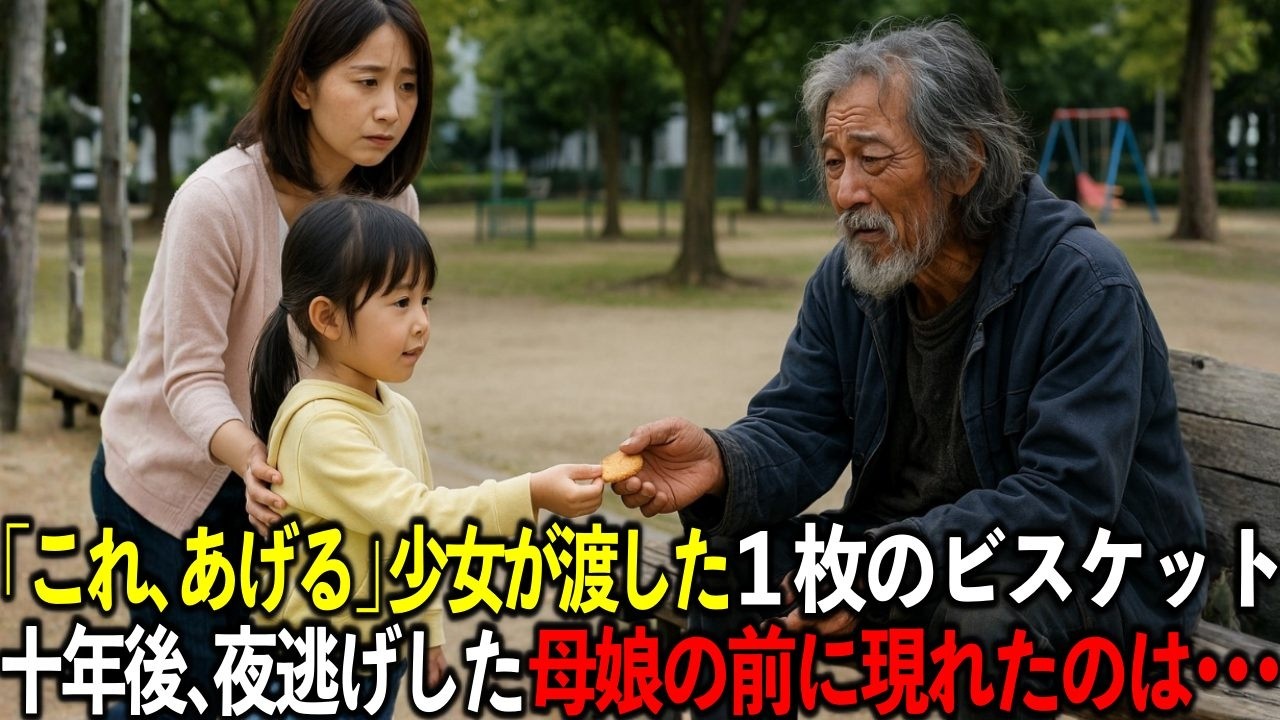 浮浪者に１枚のビスケットを渡した少女が夜逃げの事態に…極貧となり段ボールで過ごす母娘の前に現れたのは•••