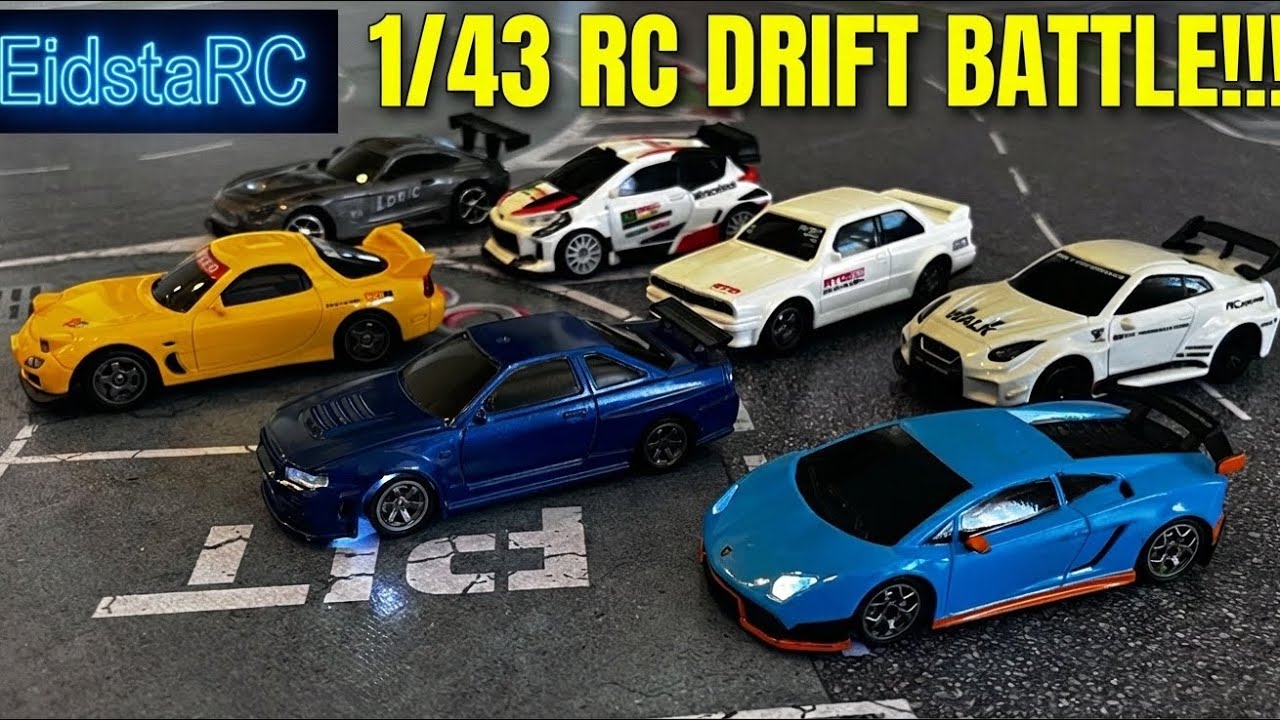 Ultimate 1/43 RC DRIFT Battle ( Jiabaile vs SwooshRC vs HBX vs LDRC vs Hstar D43)
