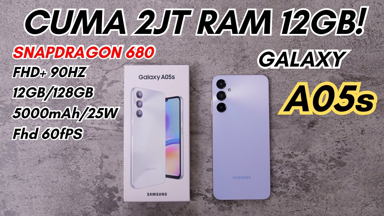 SAMSUNG 2Jt RAM 12GB‼️ UNBOXING SAMSUNG GALAXY A05s + Tes Gaming & Kamera - Indonesia