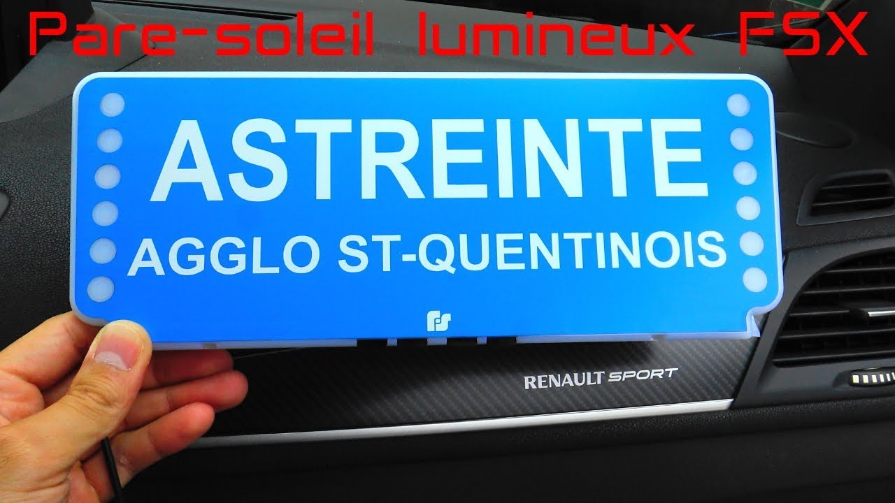 Pare-soleil lumineux FSX (avec feux de p&eacute;n&eacute;tration int&eacute;gr&eacute;s)