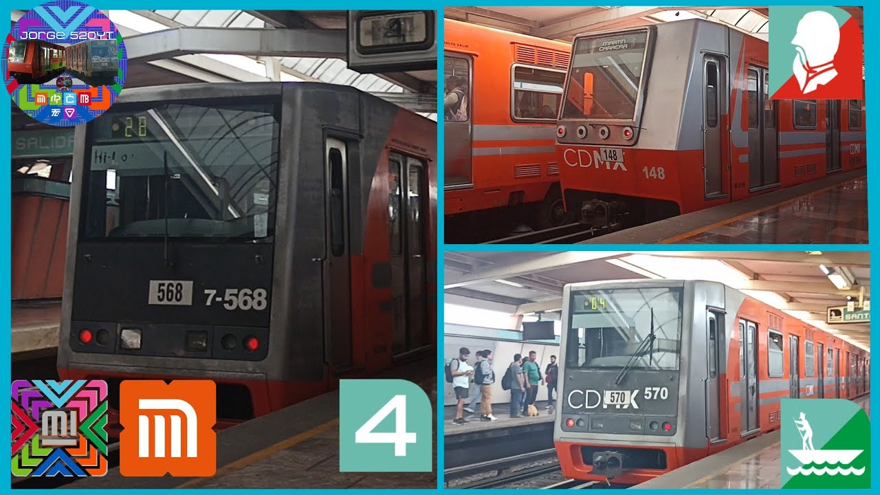 Metro CDMX Línea 4: Recorrido Completo [NM 73/Tres Trenes Diferentes]