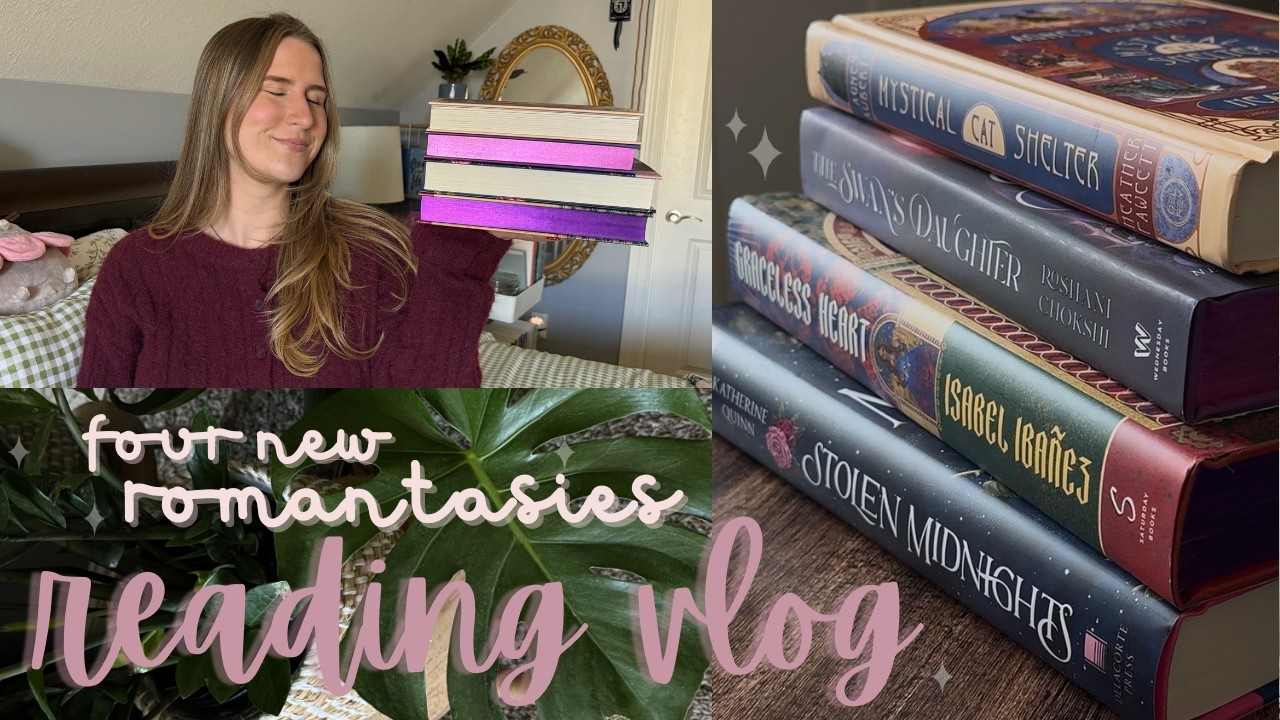 reading 4 new romantasies 🌿 cozy fantasy reading vlog