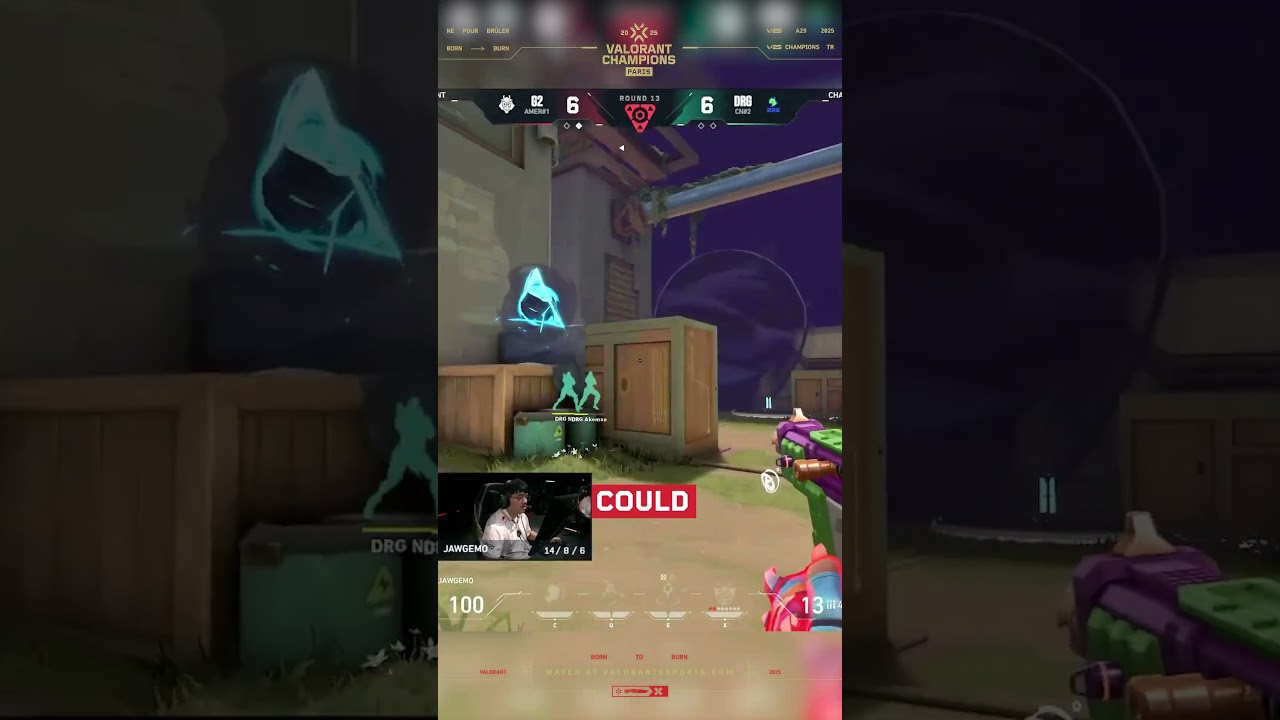 Wild Jawgemo Frenzy 1v4! #valorant #valorantchampions #shorts
