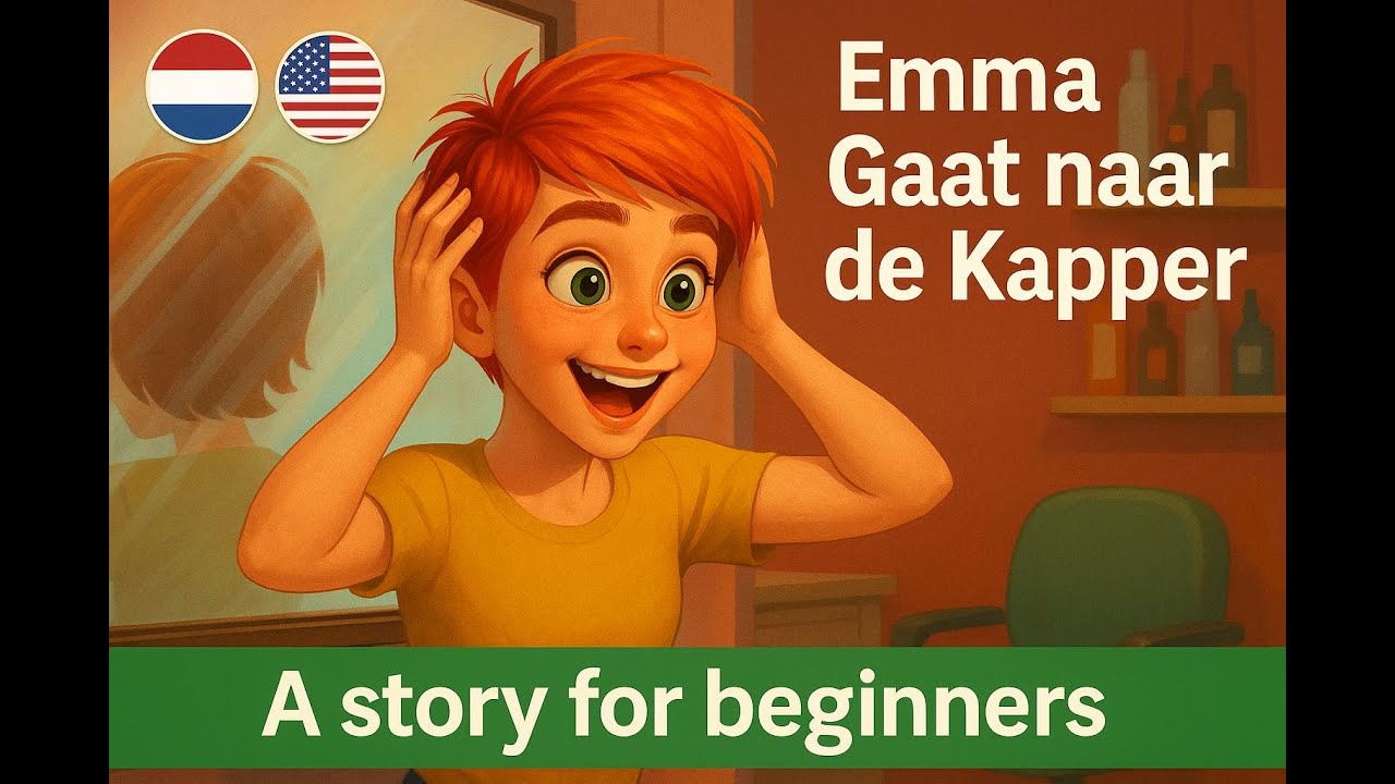 Learn Dutch with Emma | Emma Gaat naar de Kapper | Dutch Story for Beginners (A1-A2)