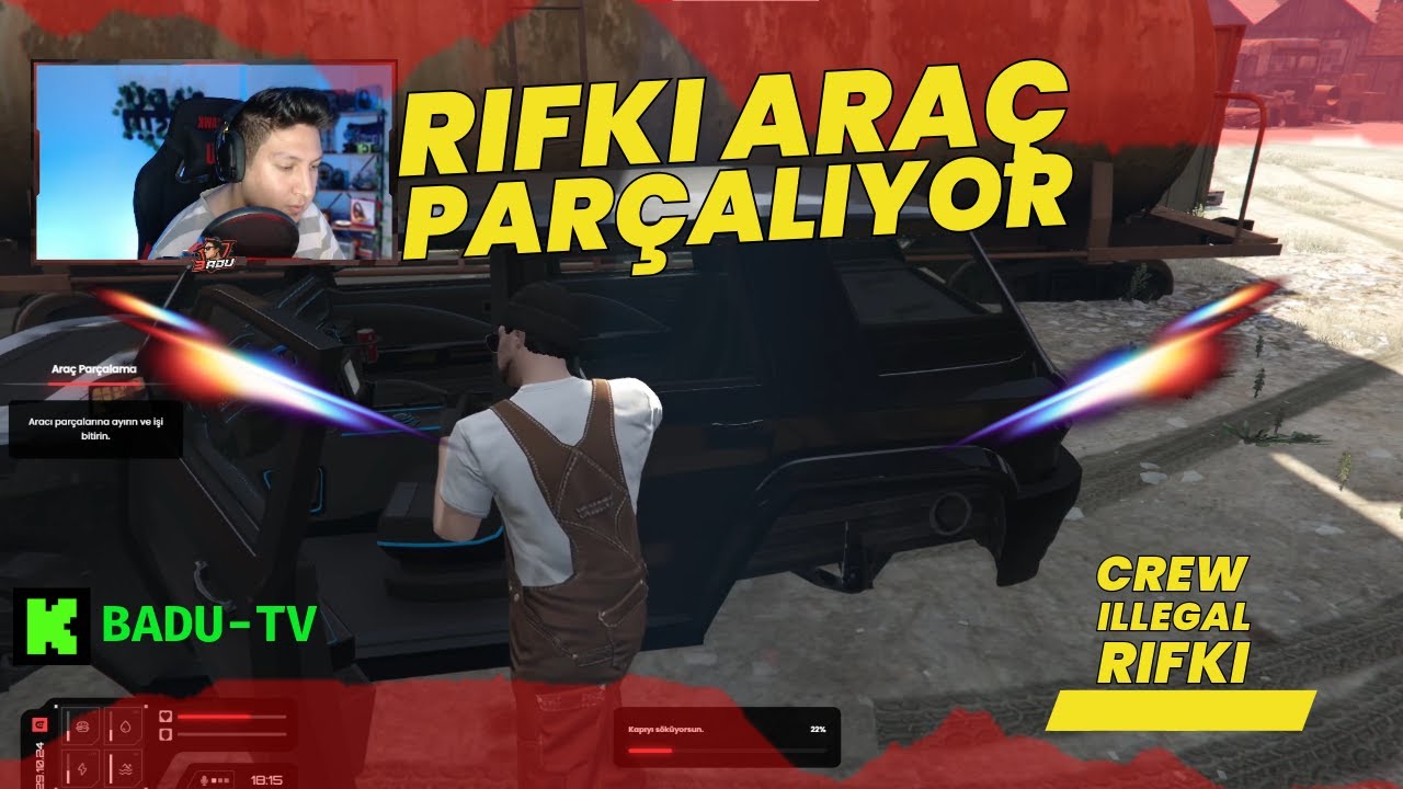 Crew Rıfkı Katıksız | Araç Parçalıyor #crew  #roleplay