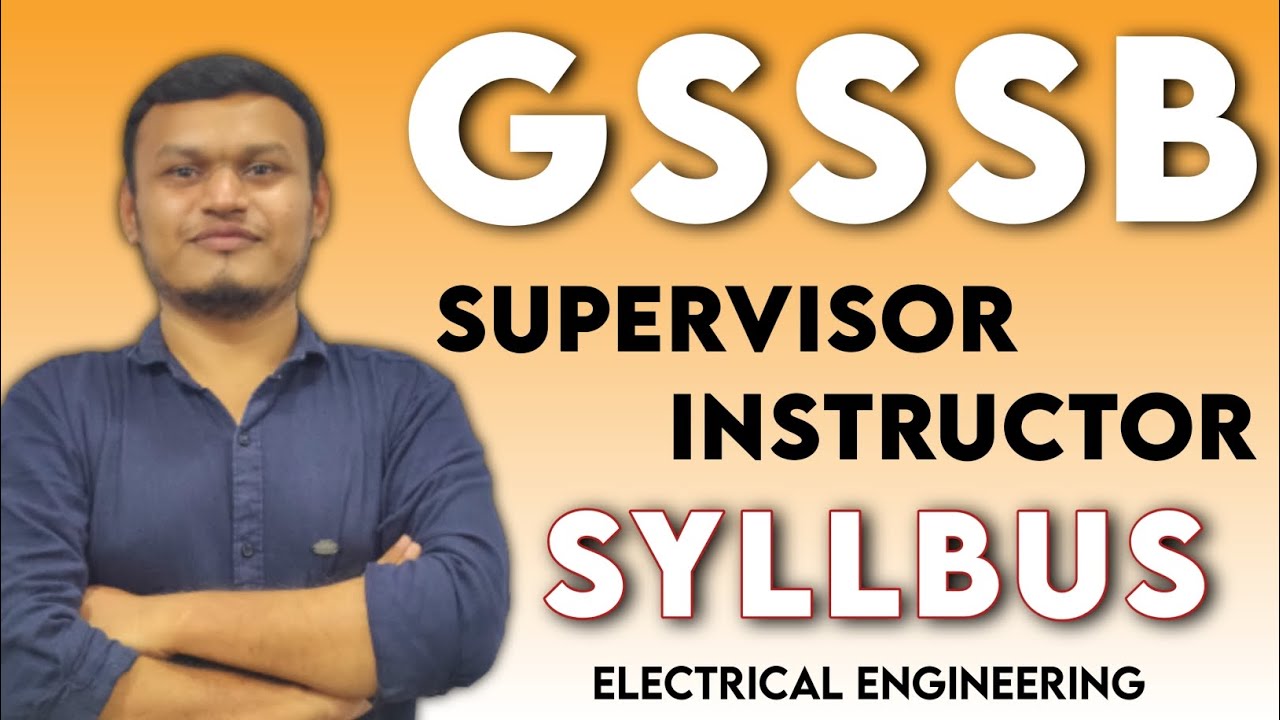 Supervisor instructor Syllabus | Electrical engineering | #gsssb #gsssb2026 #transientclasses 
