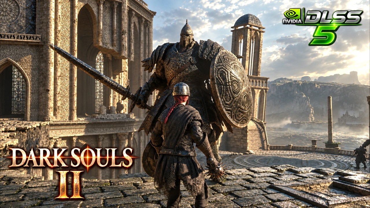 Dark Souls II with DLSS 5 + Path Tracing is INSANE