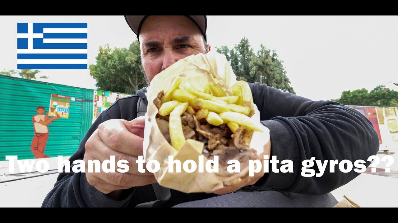 Gyros pita at Thraka in Crete(English Subs)