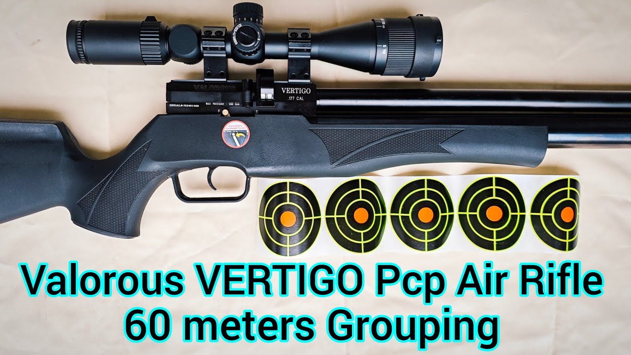 Valorous VERTIGO Pcp Air Rifle 60 meters Grouping 