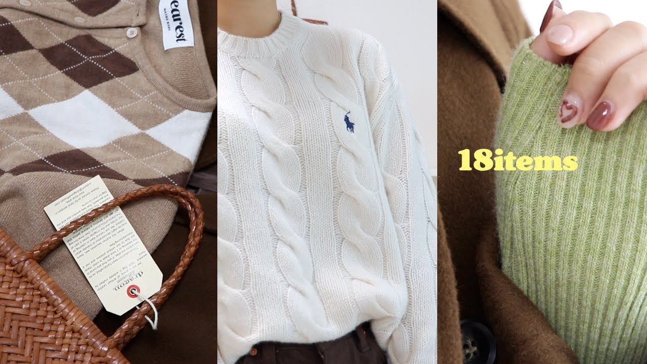 포근한 옷들 가득한 초겨울 데일리 패션하울🧶폴로신상,핸드메이드,니트,가디건,원피스 18가지