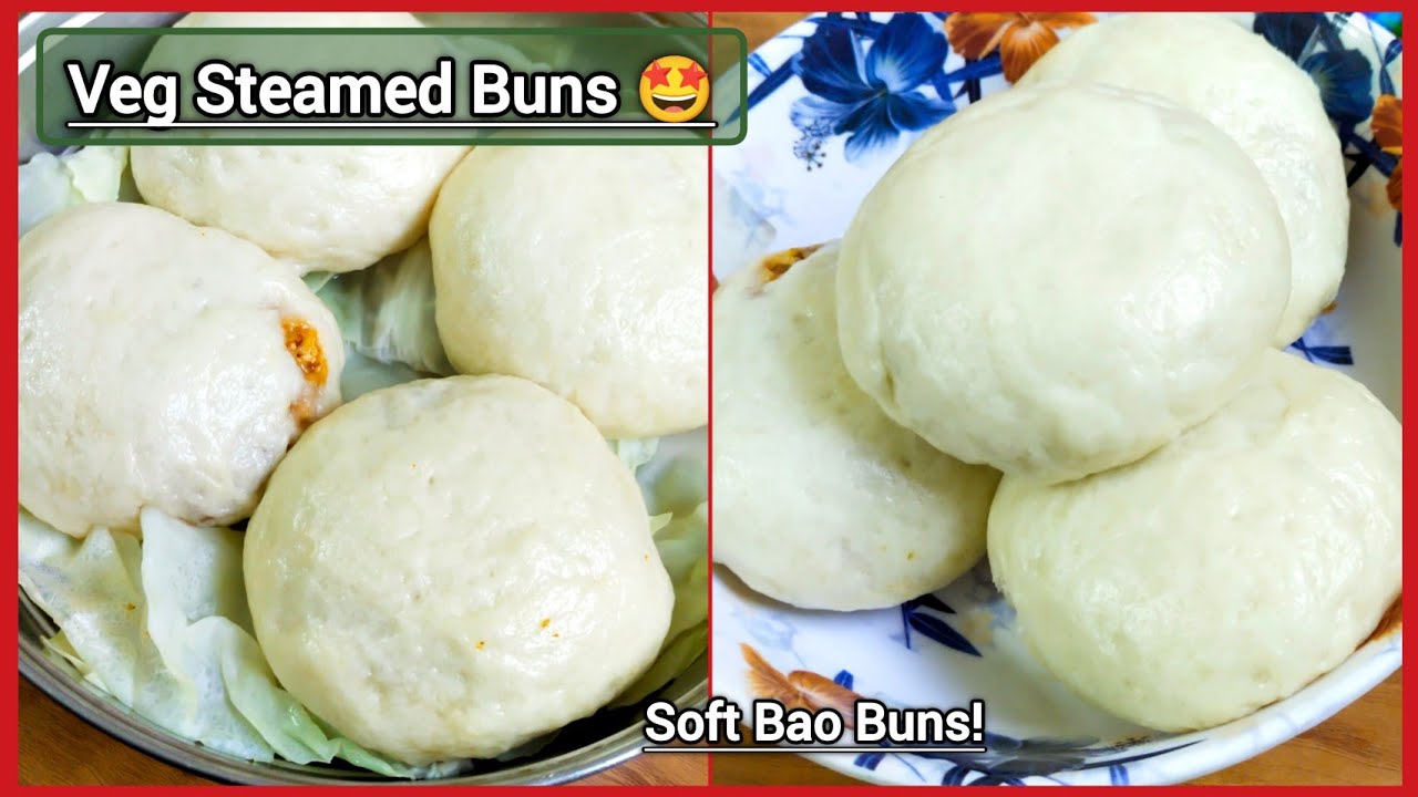 Veg Bao Buns 🤩 - Pillowy Soft Flavorful | Steamed Buns with tofu filling | how to make buns at home