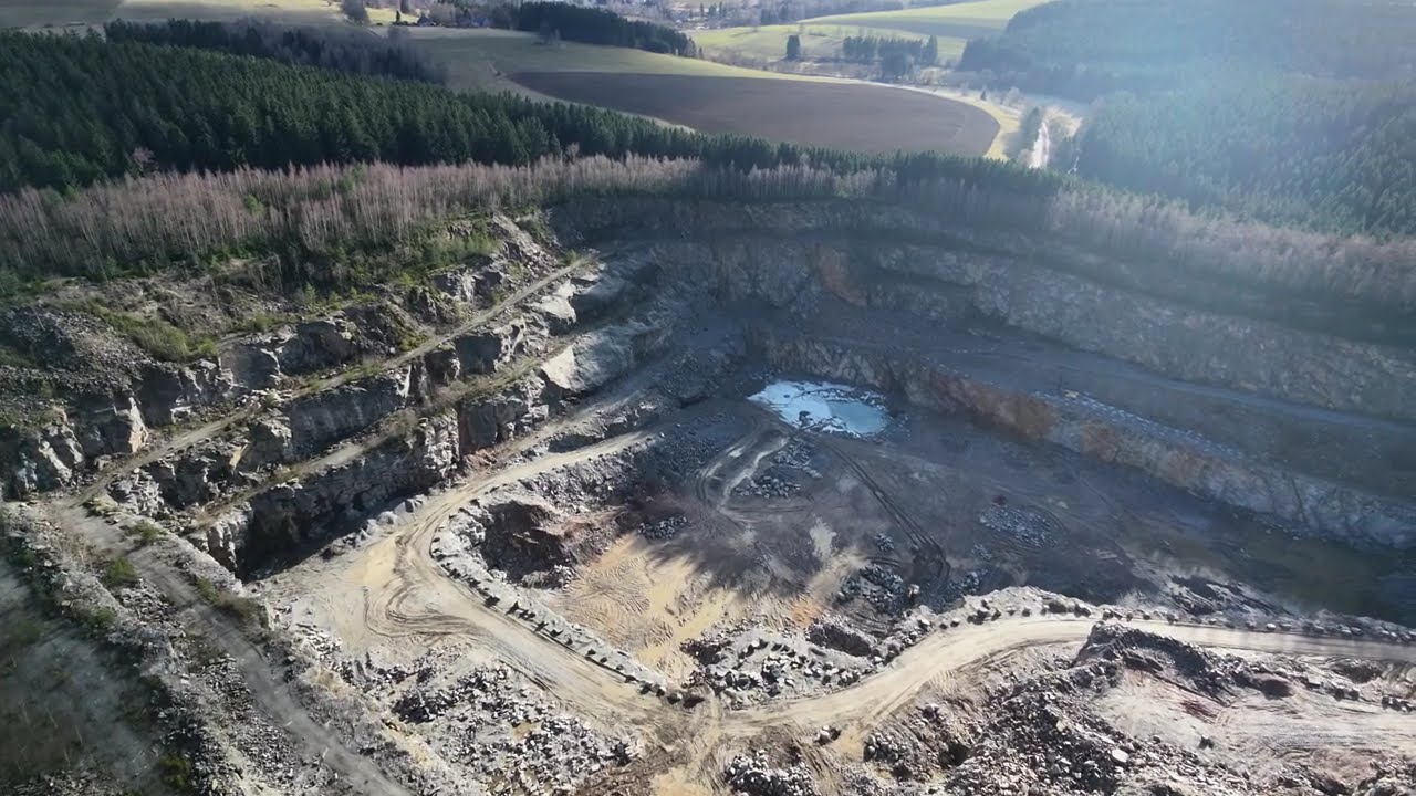 Hartsteinwerk Dörfel Annaberg-Buchholz Panorama | Steinbruch Erzgebirge