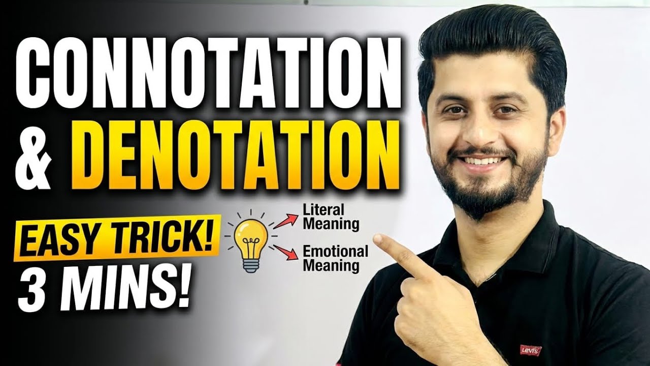 Connotation & Denotation | Easy Trick in 3 Minutes | English Grammar