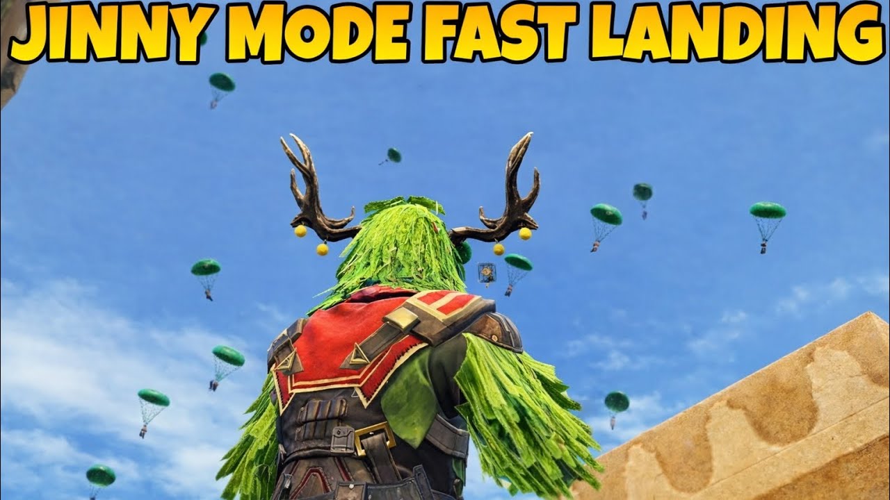 Bgmi jinny mode fast landing | how to land fast in bgmi jinny mode | bgmi new mode fast landing 