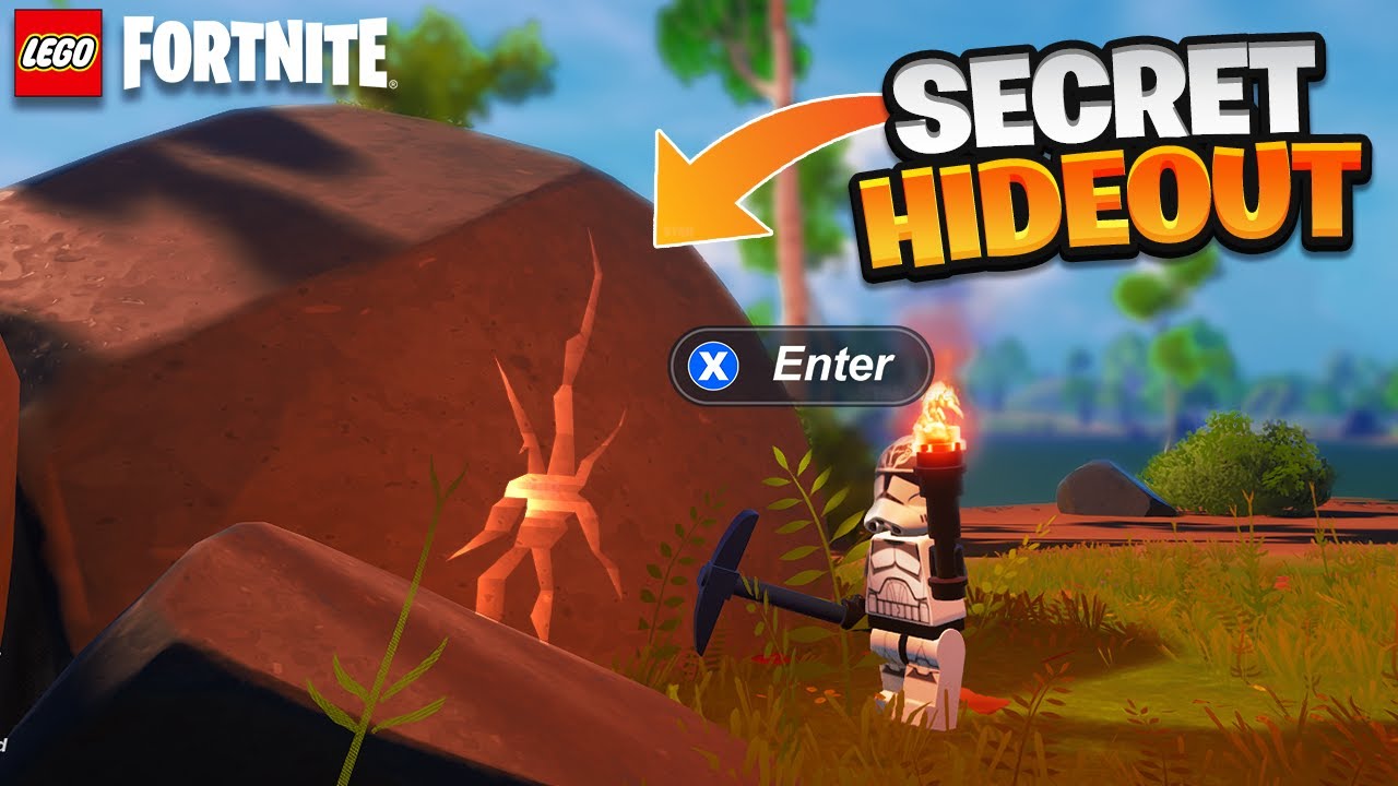 HOW TO BUILD SECRET HIDEOUTS / ROOMS - Lego Fortnite