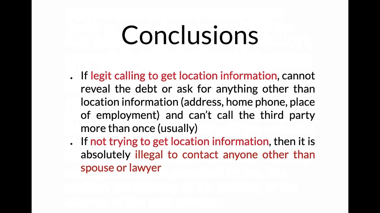 FDCPA Violations: Illegal Third Party Contacts By Debt Collectors