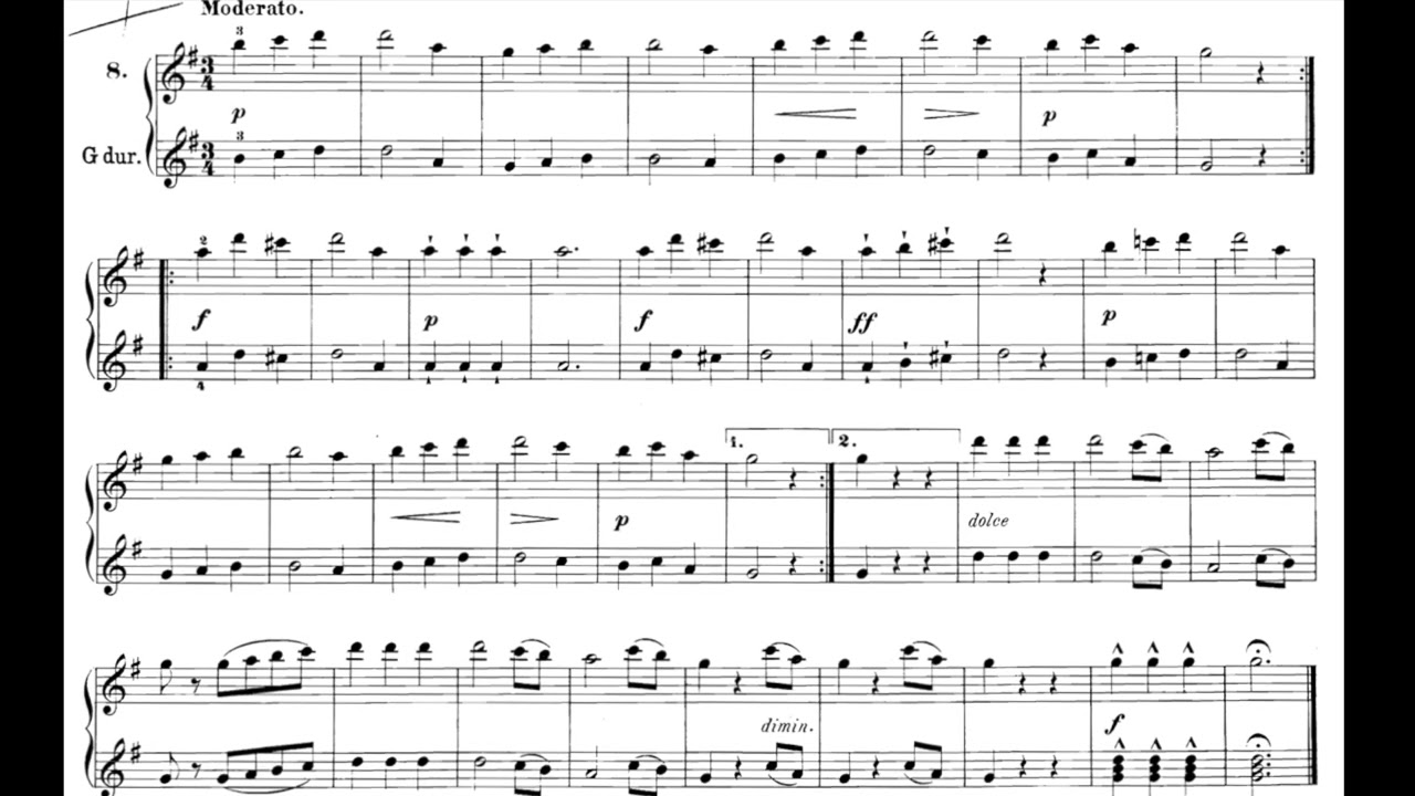 Anton Diabelli op. 149 Nr. 8 Accompaniment