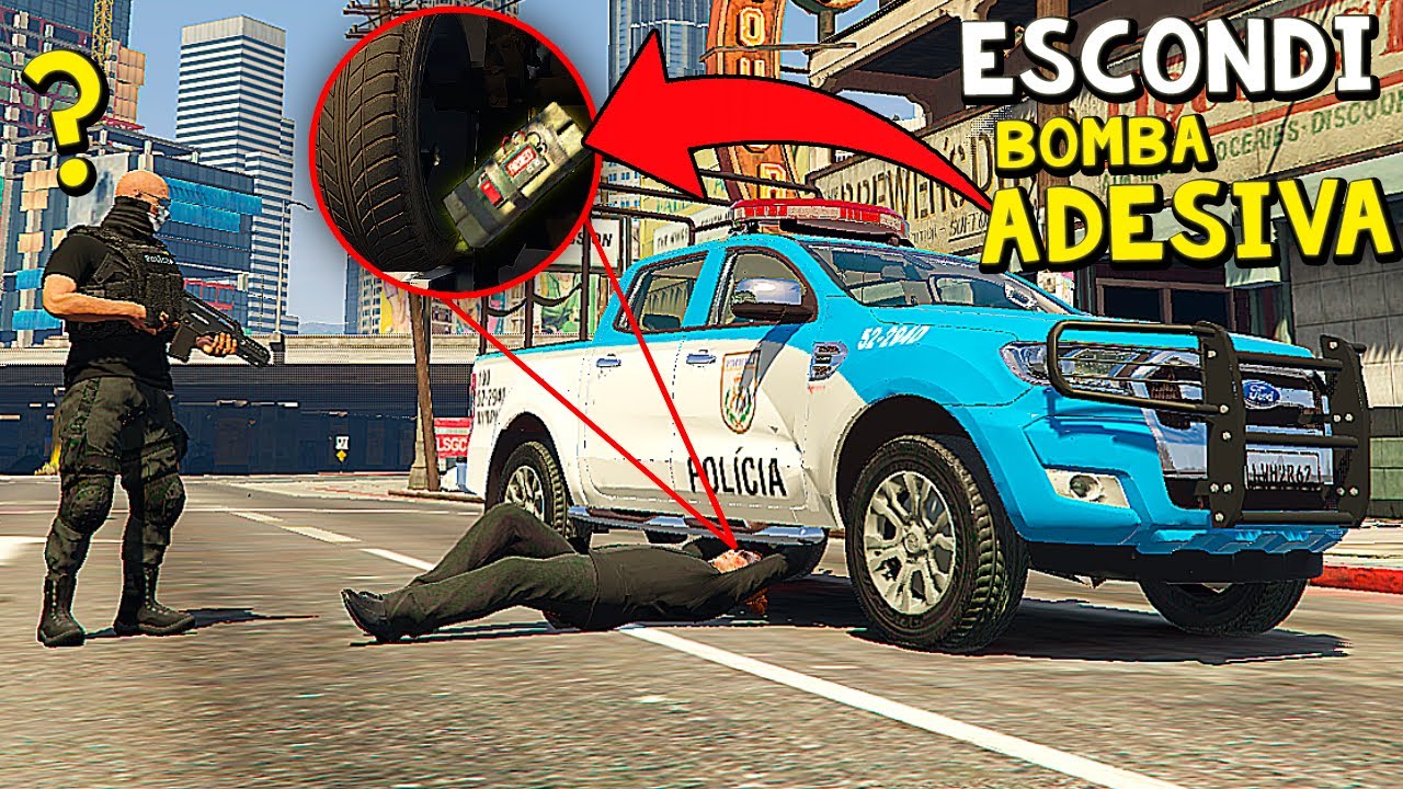 ESCONDI C4 no CARRO dos POLICIAIS GTA RP