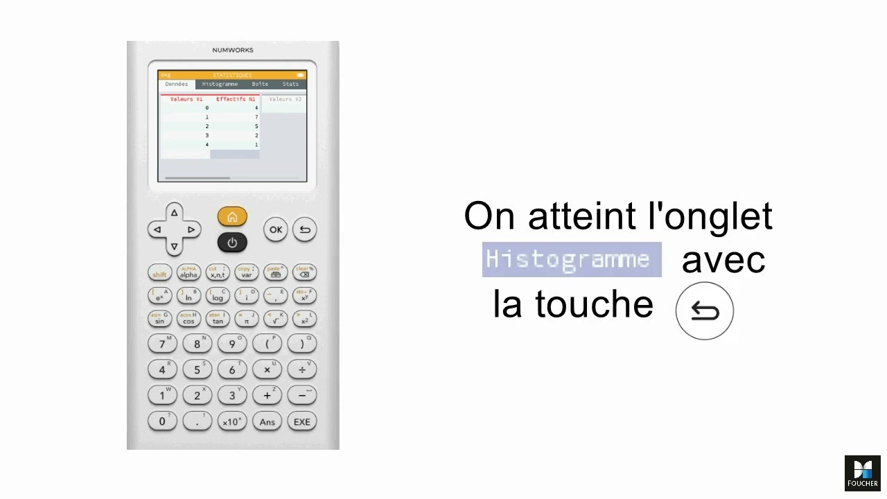 Construire un diagramme en bâtons à la calculatrice - NumWorks