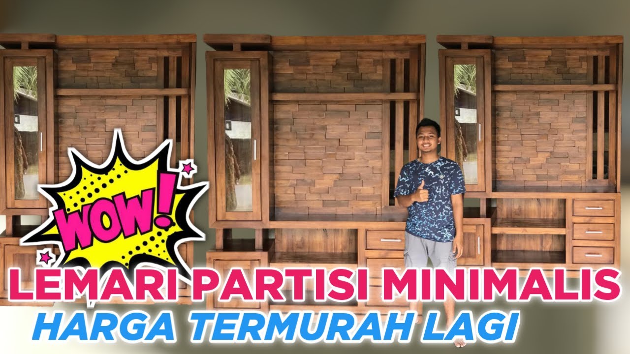 Bufet Partisi Minimalis / Sekatan Ruangan Minimalis Ukuran 160cm