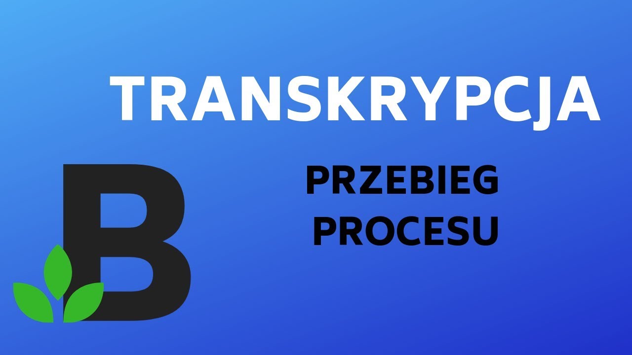 TRANSKRYPCJA przebieg transkrypcji - genetyka - KOREPETYCJE z BIOLOGII - 213