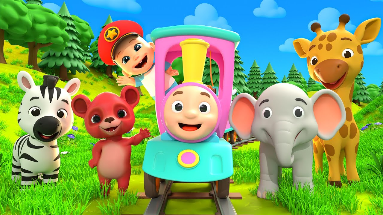 Learn Animals on Old MacDonald's Farm with Coco | Choo Choo Animal Train Newborn Songs