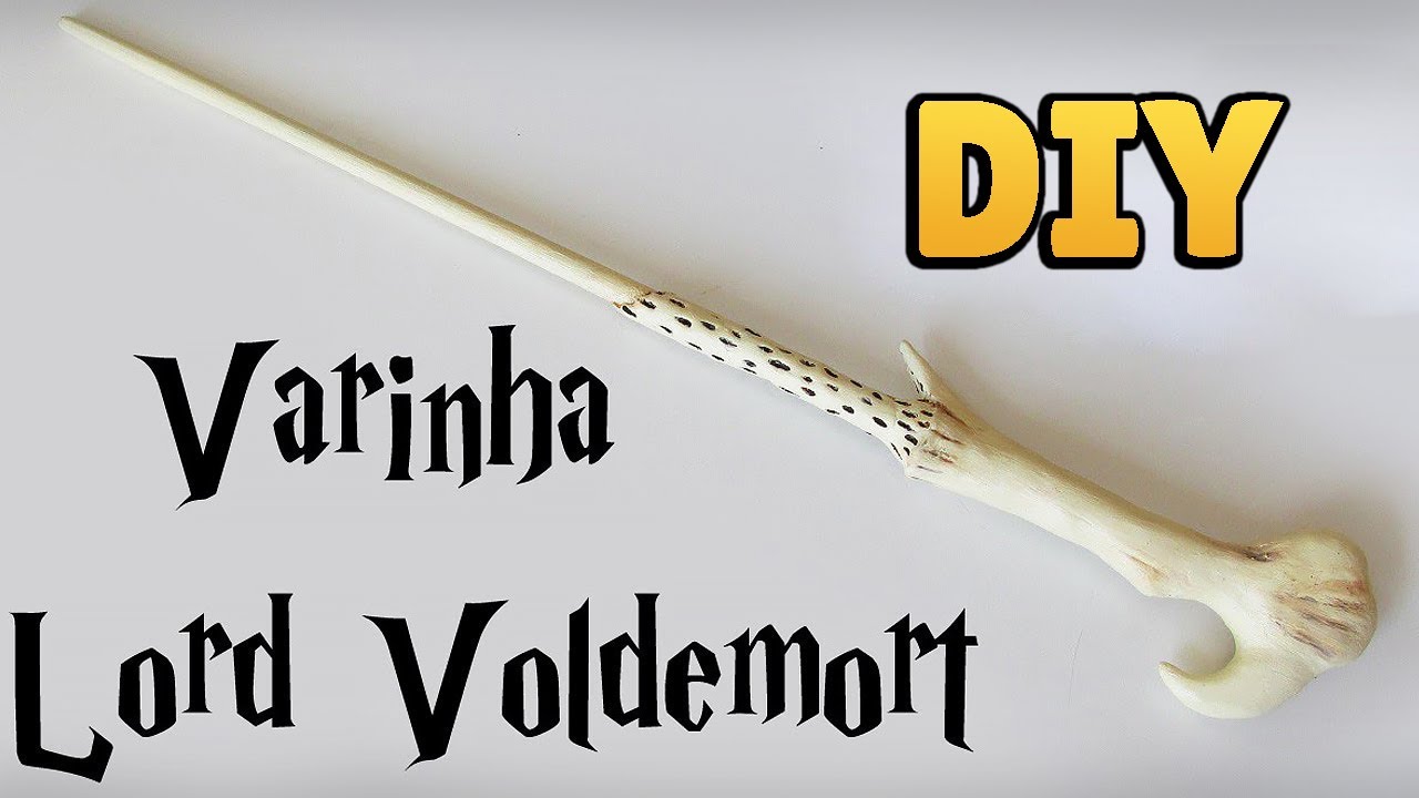 DIY: Como Fazer VARINHA LORD VOLDEMORT ϟ (Harry Potter Wands Tutorial) #diyhp