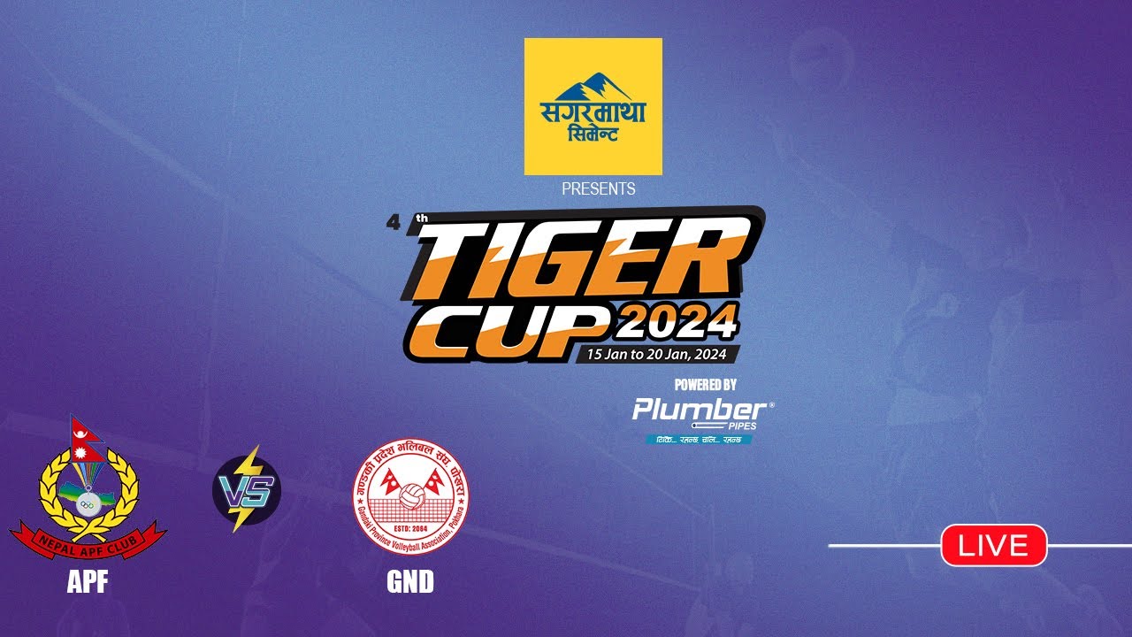 GND vs APF | 4th Tiger Cup Men's Volleyball Championship 2024 - Kantipur TV HD LIVE | Semi- Final