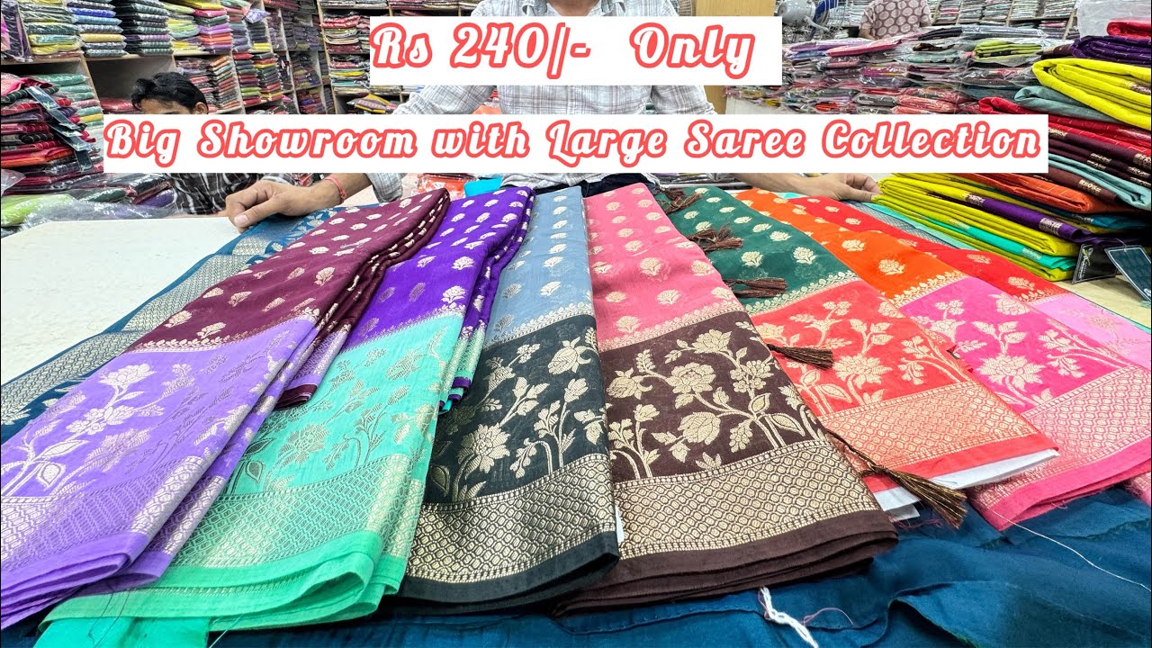 From Rs 240/- Saree Collections Wholesale & Retail Avl trendy designs beautiful Color options
