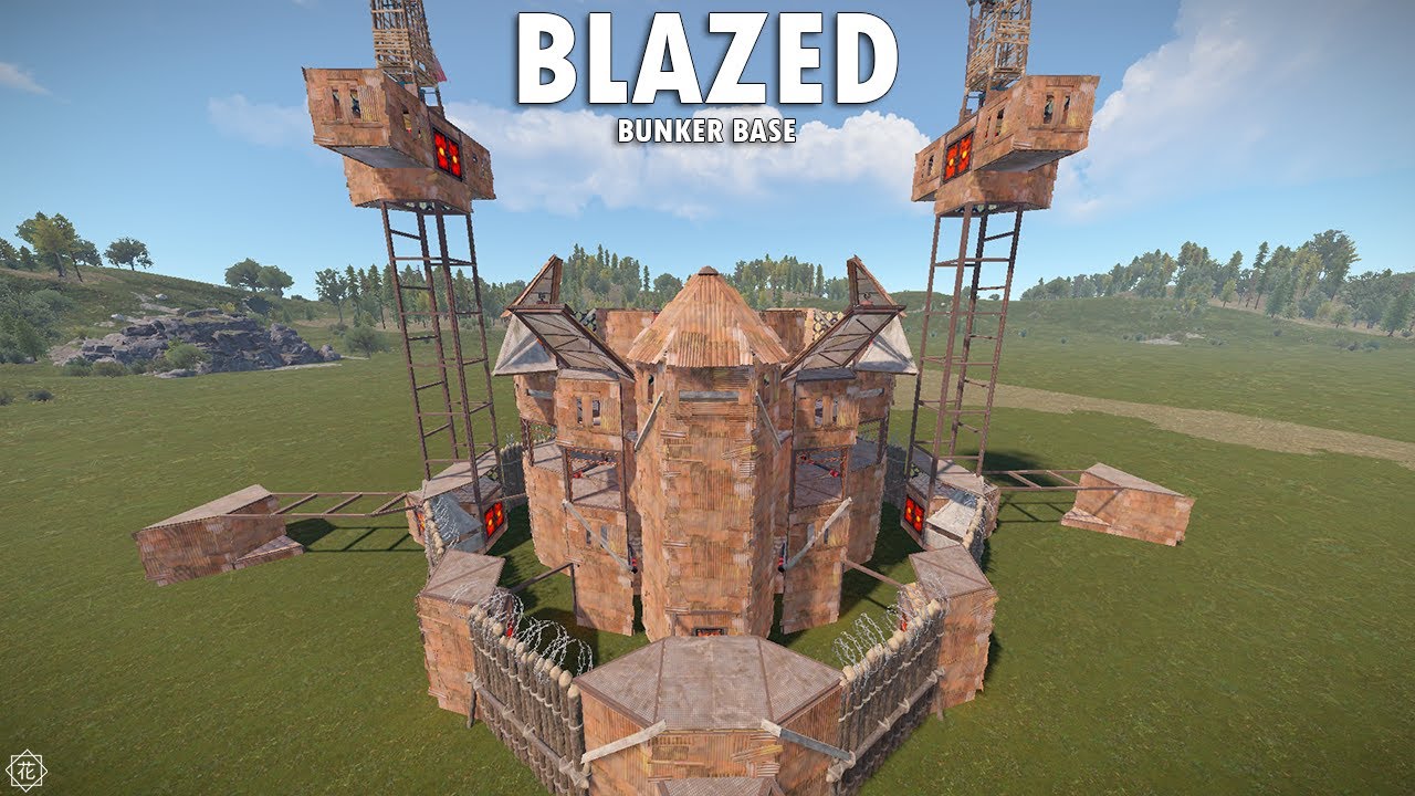 BLAZED | THE STRONGEST 2X2 RUST BUNKER BASE with FREEHAND