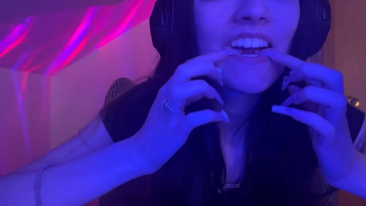 Teeth tapping with LONG nails | ASMR