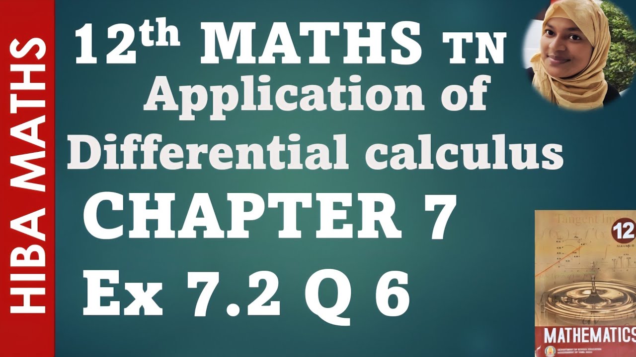 12th maths chapter 7 exercise 7.2 question 6 tn syllabus hiba maths