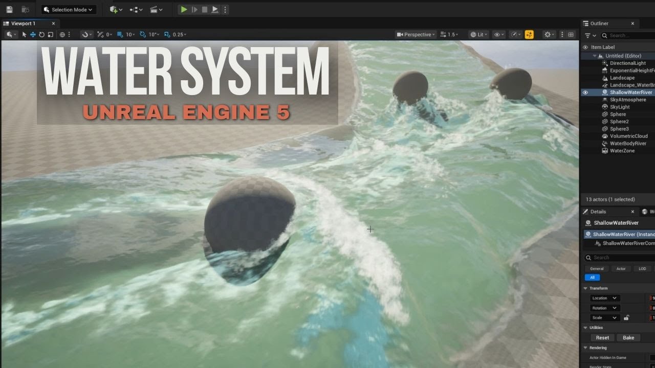 🌊 El TRUCO GRATIS para RÍOS ULTRARREALISTAS en UE5 (esto cambia TODO) 💦⚙️ #UE5