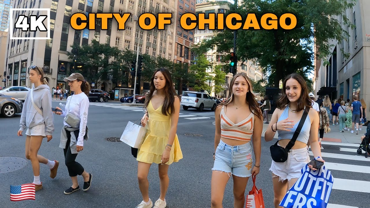 CHICAGO 🇺🇸 - Michigan Avenue/Magnificent Mile, Walking Tour - Summer 2023 [4K 60fps]