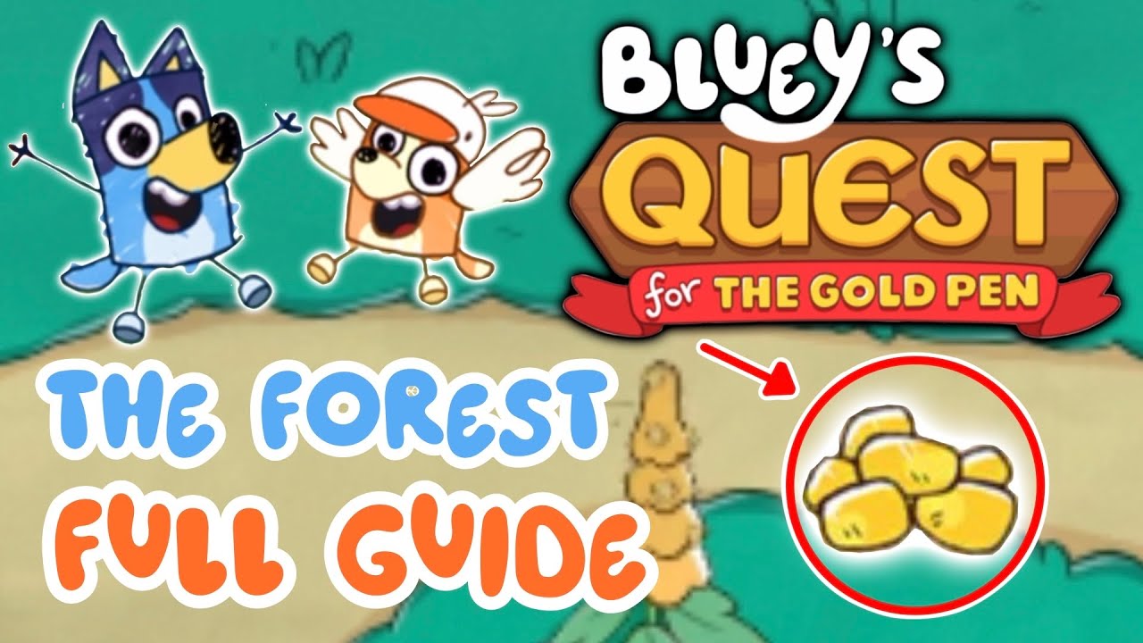 Bluey’s Quest for the Gold Pen | The Forest Full Guide Walkthrough | COMPLETED