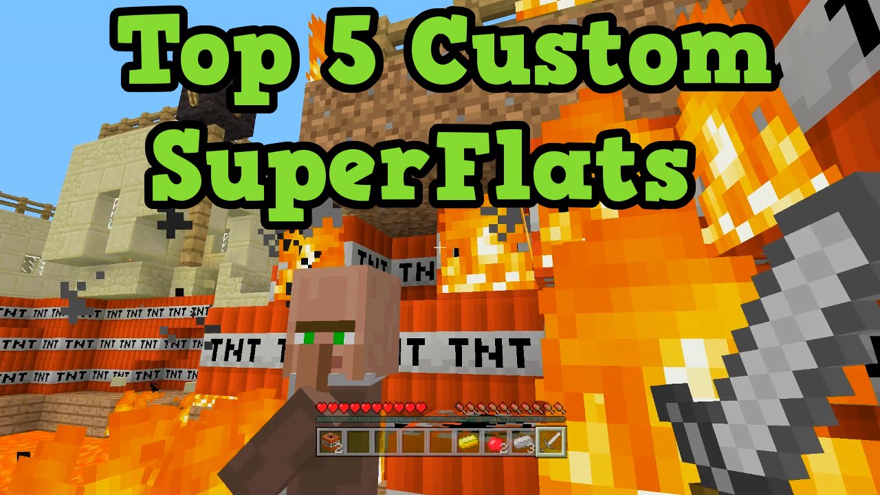 Minecraft Xbox 360 + PS3 Top 5 CRAZY CUSTOM SuperFlats - TU25