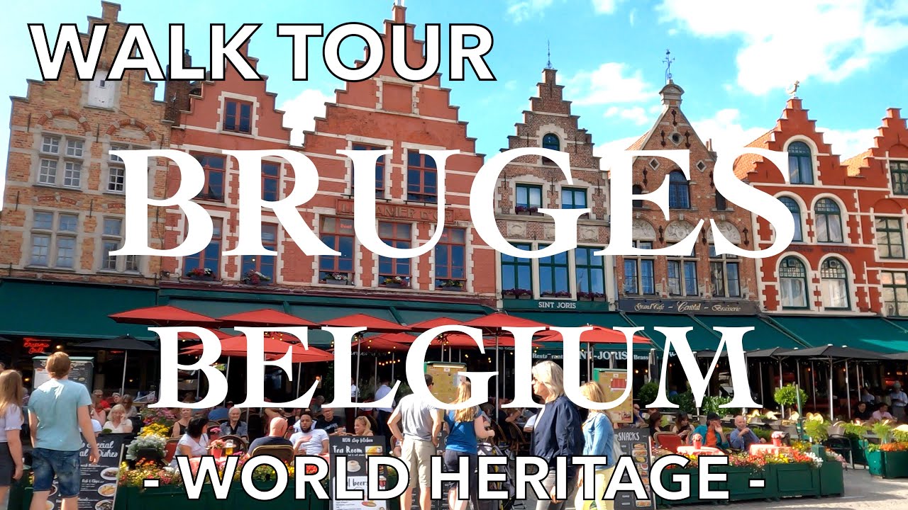 Walk Tour. Early Summer in Bruges, Belgium - World Heritage Site -・4K