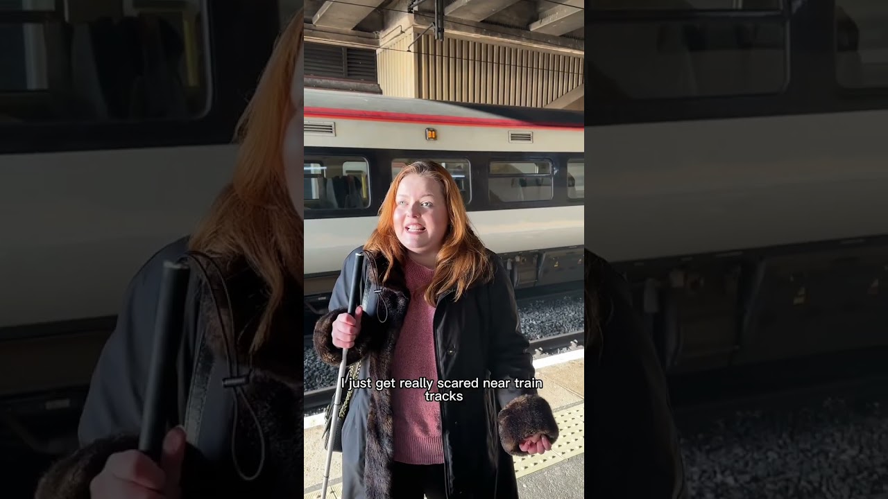 This is why it's dangerous to stand by the yellow line blind