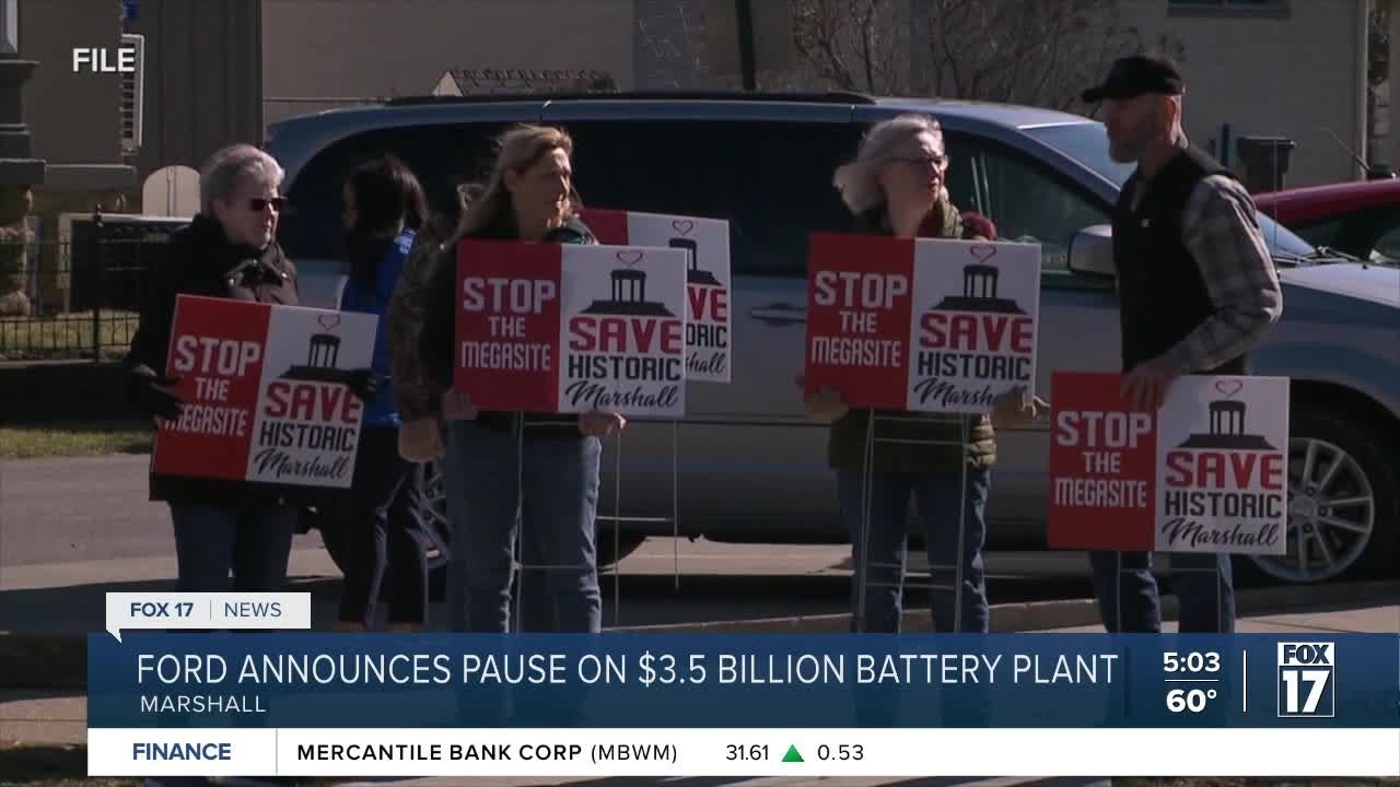 Ford announces pause on Marshall EV battery plant