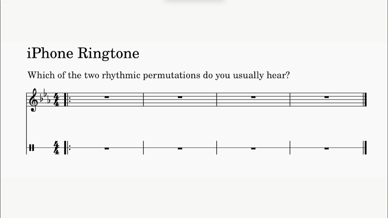 How does the classic iPhone ringtone sound to you? - iPhone rhythmic permutations