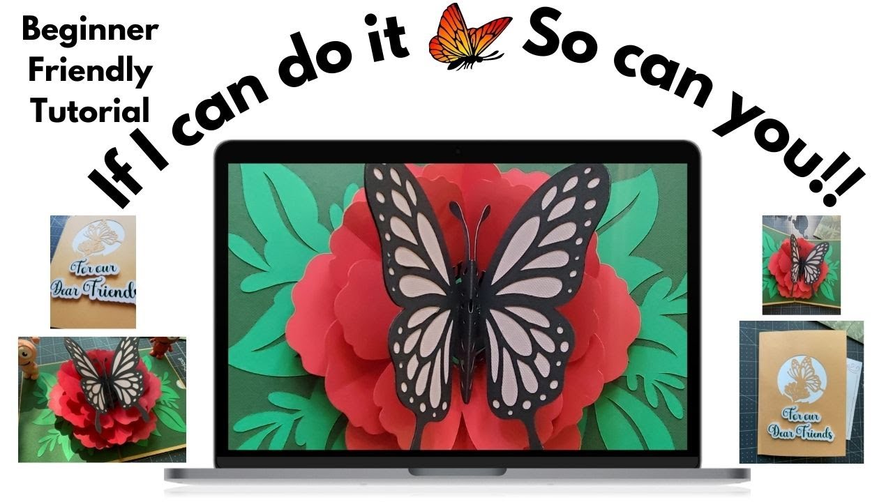 (Beginner Friendly) Butterfly Pop-up Card Tutorial Project from Cricut Design Space