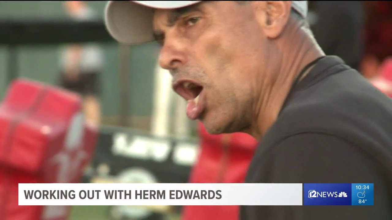 Hitting the weights with new ASU coach Herm Edwards