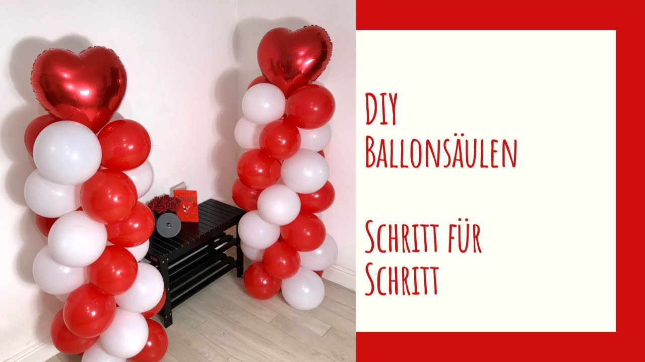 DIY Ballonsäulen ohne Ballonständer selbst machen / Ballondekorationen /Ballooncolumn